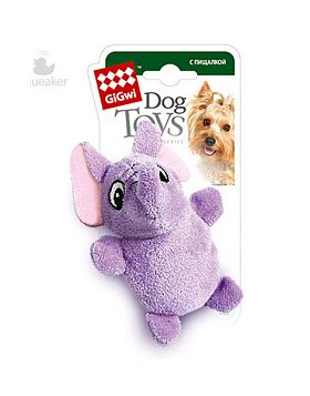 Игрушка для собак GiGwi мягкая Слон с пищалкой серия PLUSH FRIENDZ