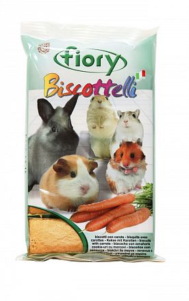 Лакомство для грызунов Fiory Biscottelli Бисквиты с морковью Италия