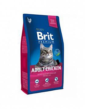 Brit Premium Сat Adult сухой корм для взрослых кошек  (КУРИЦА)