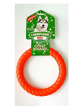 Игрушка для собак Сибирский пес Суперкольцо на верёвке 2 узла 