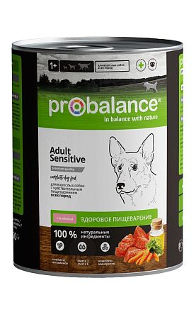 Probalance Sensitive консервы для собак всех пород с чувствительным пищеварением ЯГНЕНОК