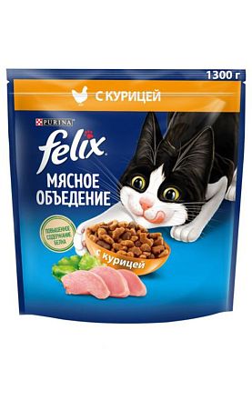 Felix сухой корм для кошек Мясное объядение КУРИЦА