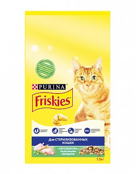 Friskies Sterilised сухой корм для стерилизованных кошек (КРОЛИК С ПОЛЕЗНЫМИ  ОВОЩАМИ)