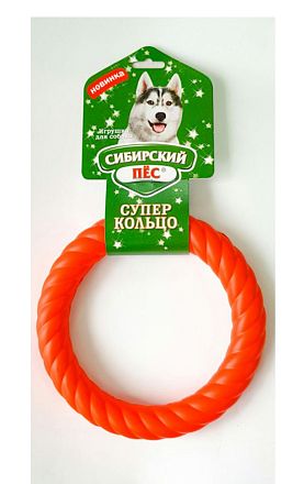 Игрушка для собак Сибирский пес Суперкольцо на верёвке 2 узла 