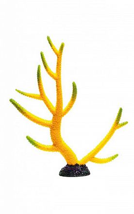Аква декор Barbus Пластиковый коралл желто-зеленый  Decor 262