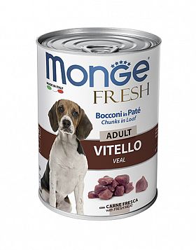 Monge Dog Fresh Chunks in Loaf  консервы для собак (МЯСНОЙ РУЛЕТ ТЕЛЯТИНА)